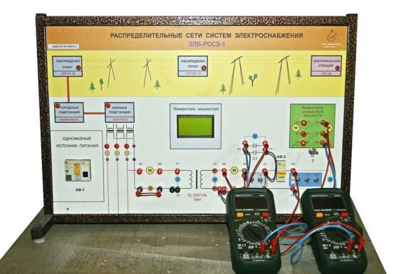 Учебный комплект лабораторного оборудования «Распределительные сети систем электроснабжения»