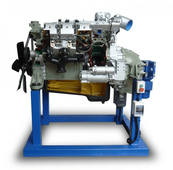 Стенд тренажер "Двигатель грузового автомобиля КАМАЗ (агрегаты в разрезе) с электромеханическим приводом"