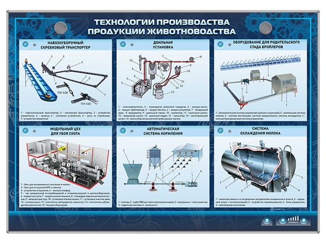 Стенд планшет светодинамический «Технологии производства продукции животноводства» Стенд планшет светодинамический «Технологии производства продукции животноводства»
