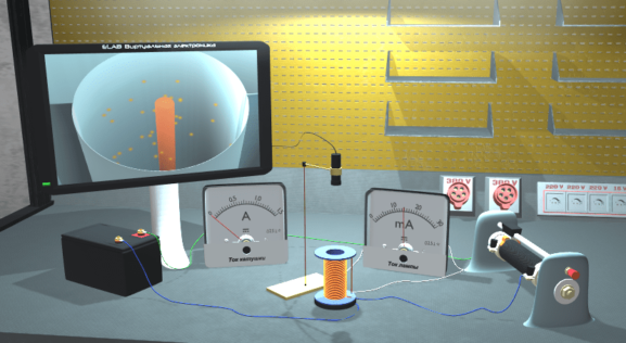 Виртуальный лабораторный практикум «Определение отношения заряда электрона к его массе методом магнетрона»