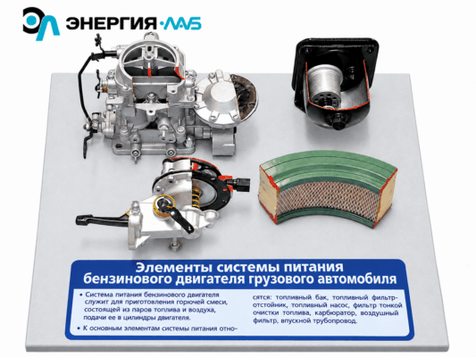 Комплект деталей «Элементы системы питания бензинового двигателя грузового автомобиля»