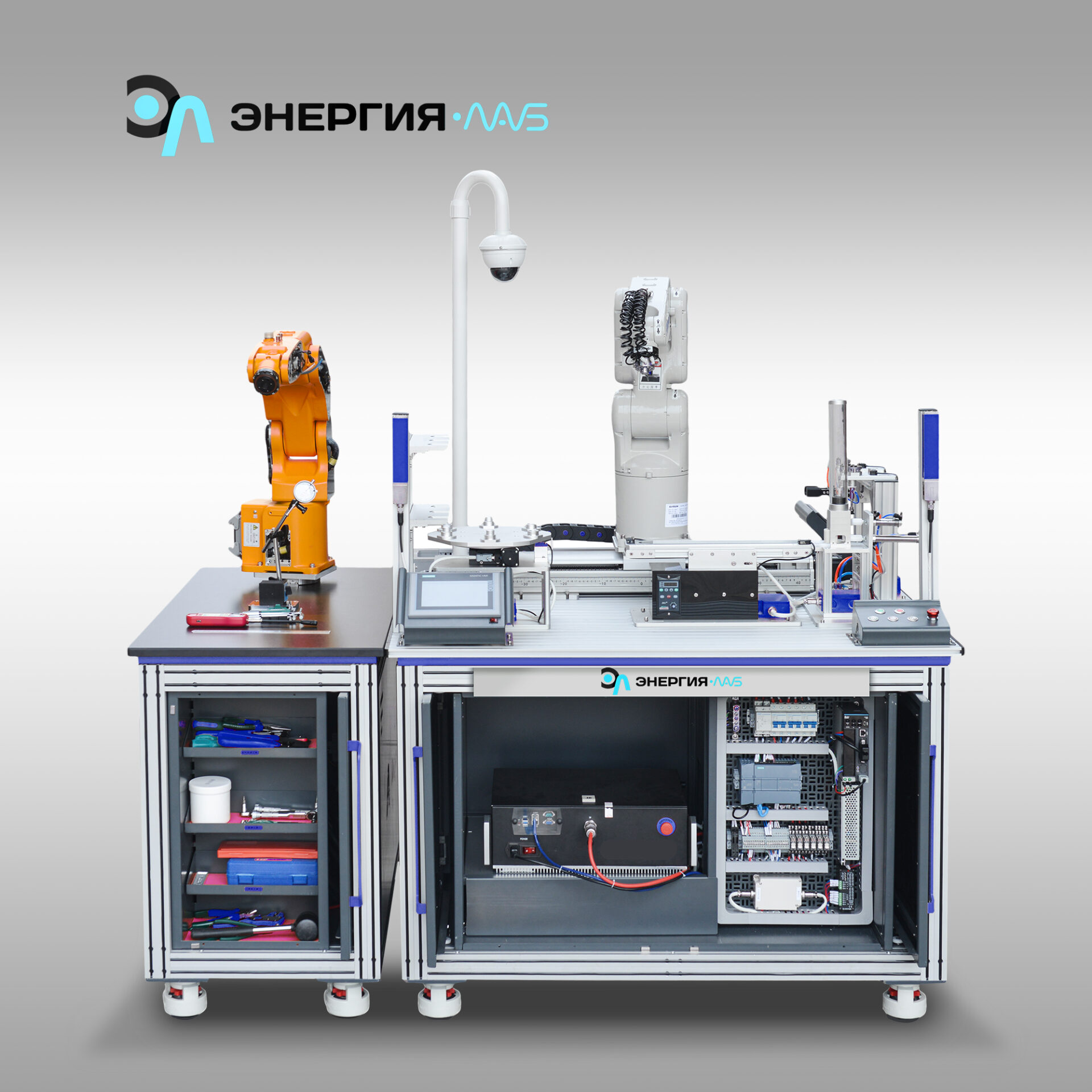 Учебный стенд по установке, настройке и применению промышленных роботов Учебный стенд по установке, настройке и применению промышленных роботов