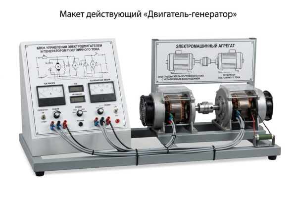 Макет действующий «Двигатель-генератор»