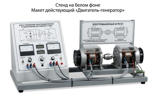 Макет действующий «Двигатель-генератор»