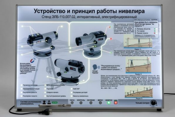 Стенд «Устройство и принцип работы нивелира»