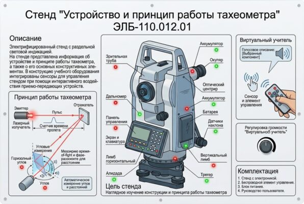 Стенд «Устройство и принцип работы тахеометра»