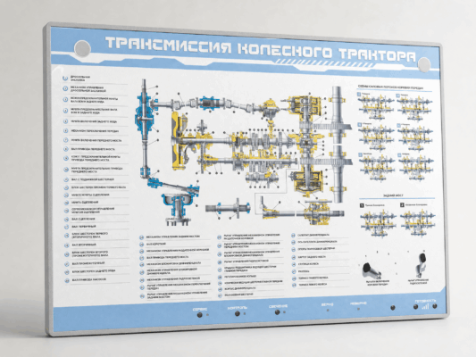 Электромеханический стенд «Трансмиссия колесного трактора»