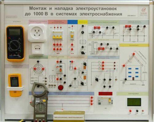 Типовой комплект учебного оборудования «Монтаж и наладка электроустановок до 1000В в системах электроснабжения»